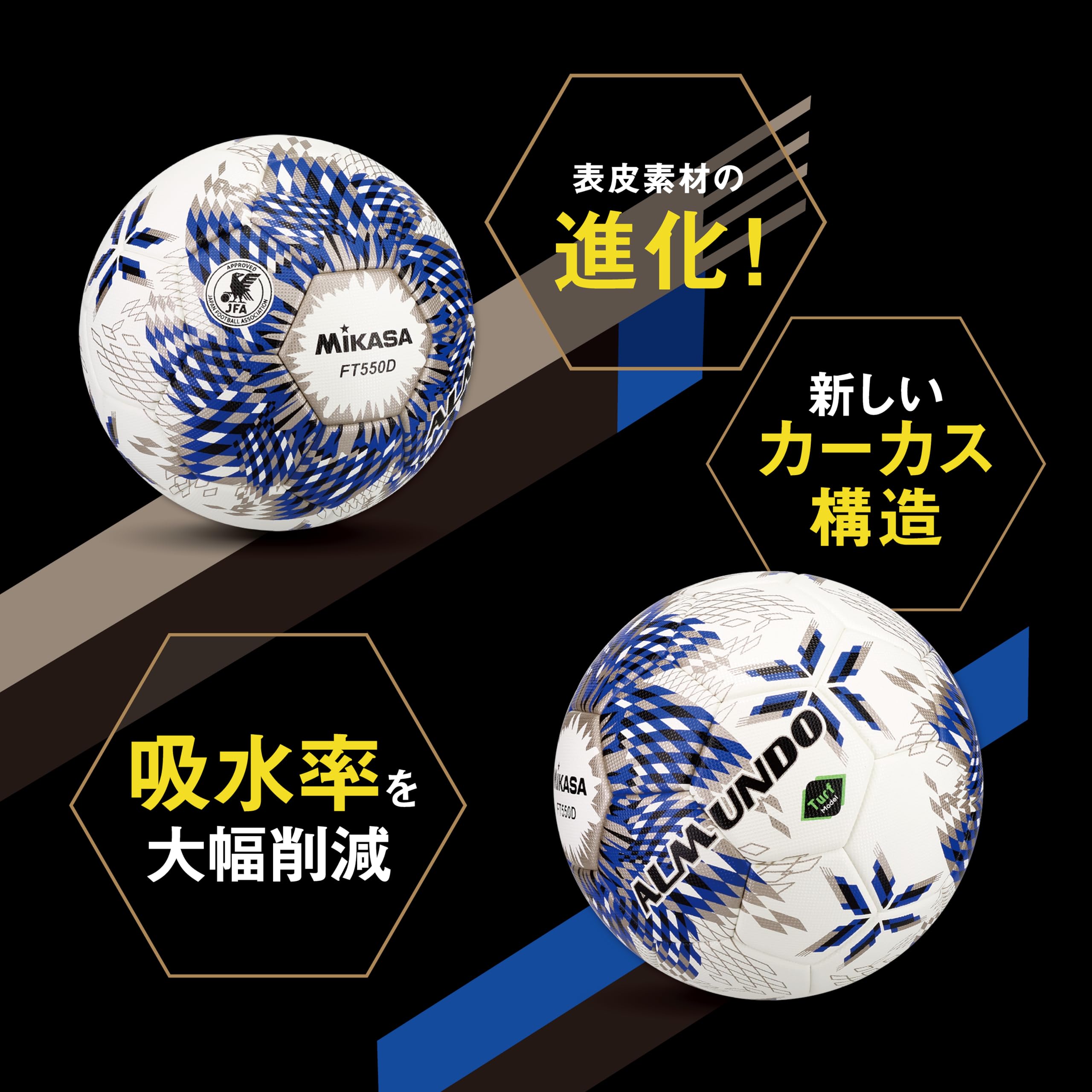 Amazon.co.jp: ミカサ(MIKASA) サッカーボール 5号球 芝用 国際公認球